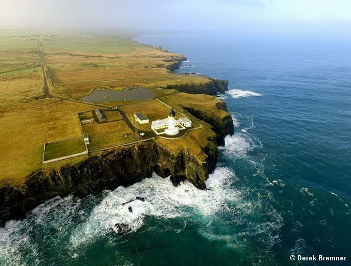 Noss Head Lighthouse from the sea - credit: David Bremner